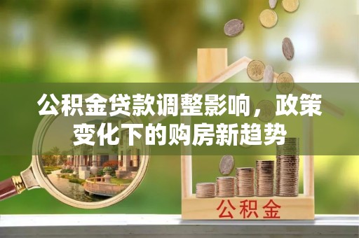 融安公积金贷款调整影响，政策变化下的购房新趋势