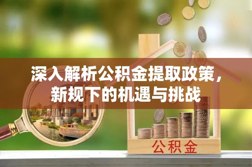 融安深入解析公积金提取政策，新规下的机遇与挑战
