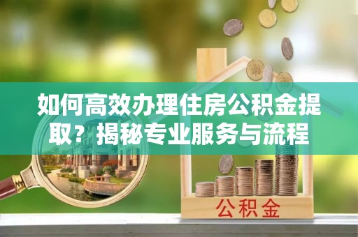 融安如何高效办理住房公积金提取？揭秘专业服务与流程
