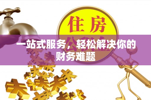 融安一站式服务，轻松解决你的财务难题